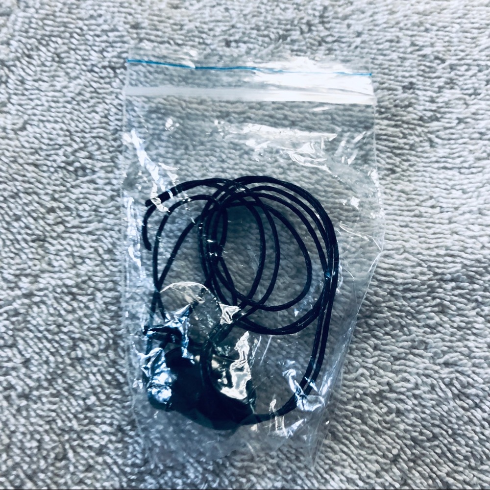 Shungite necklace with black cord New In Package